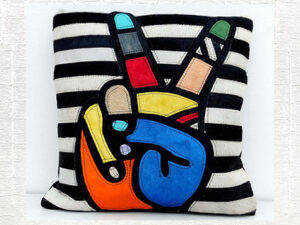 Modern Striped Velvet Cushion Cover