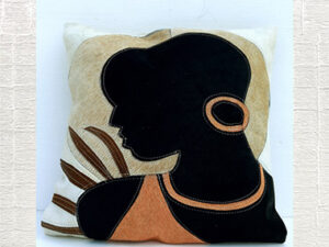 Artistic Woman Face Velvet Cushion Cover