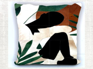 Abstract Botanical Silhouette Cushion Cover