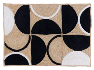 Modern Geometric Handwoven Jute Area Rug