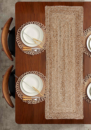 dining table jute rugs