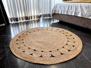 Natural Round Handwoven Jute Rug