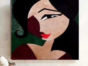 Modern Abstract Woman Portrait Canvas Wall Art