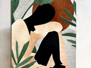 Abstract Botanical Modern Wall Art Rug