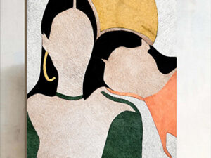 Modern Abstract Couple Portrait Canvas Wall Art