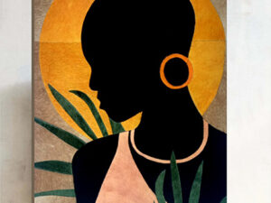 Modern African Woman Canvas Wall Art