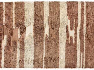 Handloom Brown & Ivory High-Low Shaggy Rug
