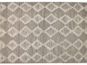 Handloom Grey Diamond Flat Weave Rug
