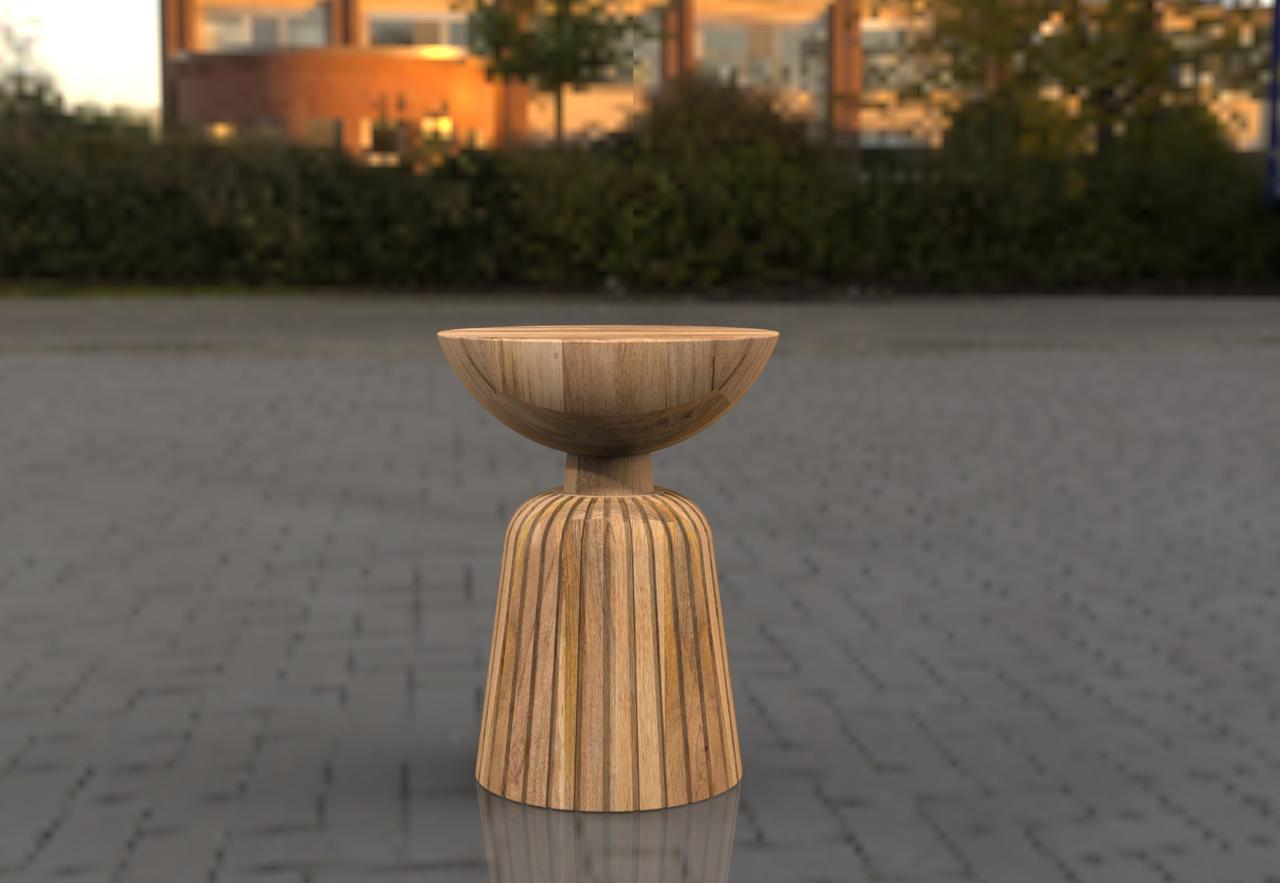 Modern Solid Wood Accent Table - Image 2
