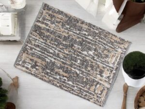 Modern Grey & Beige Hand-Knotted Rug