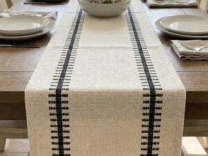 Black Stripe Table Runner