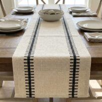 Black Stripe Table Runner