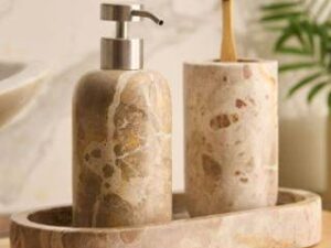 Brown Marble Bathroom Accessories