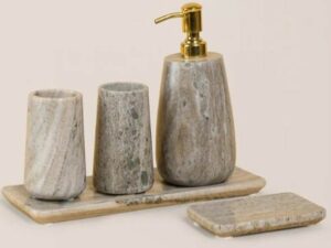 Beige Travertine Marble Bathroom Accessories