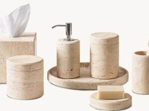 Luxury Travertine Stone Bathroom Accessories