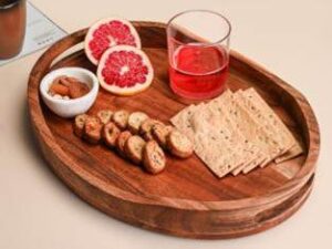 Acacia Wood Oval Serving Tray