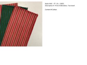 red stripe napkins,