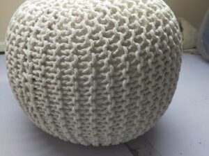 Knitted Pouf Ottoman