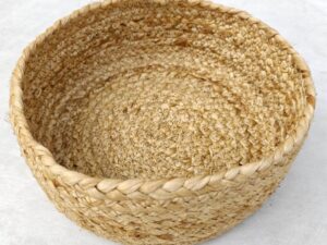 Natural Round Jute Bowl Basket