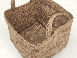 Rustic Handwoven Jute Storage Basket