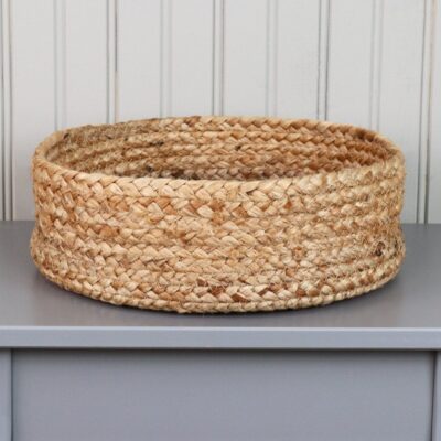 Natural Jute Round Storage Basket