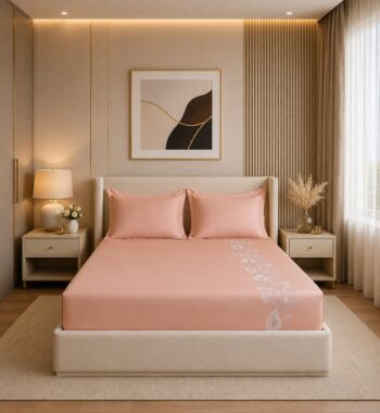 Peach Cotton Bedsheet