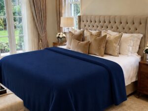 Navy Blue Velvet Blanket
