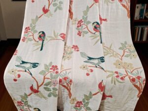 Bird Print Throw Blanket