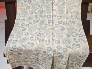 Blue Floral Throw Blanket
